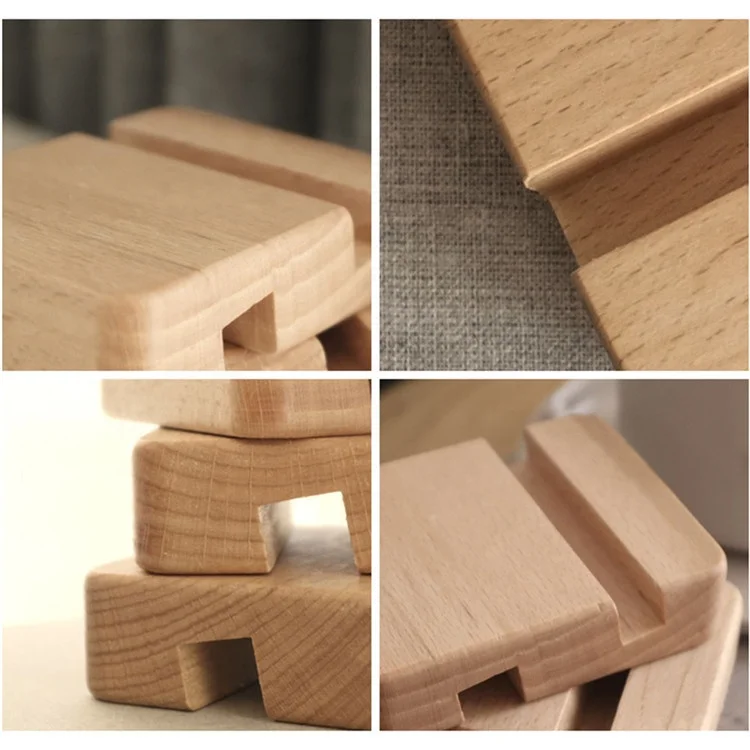 
Handmade Cross-stitch Tool Accessories 8*6*2 CM Beech Wood Square Base Bracket Embroidery Holder Desktop Stand 