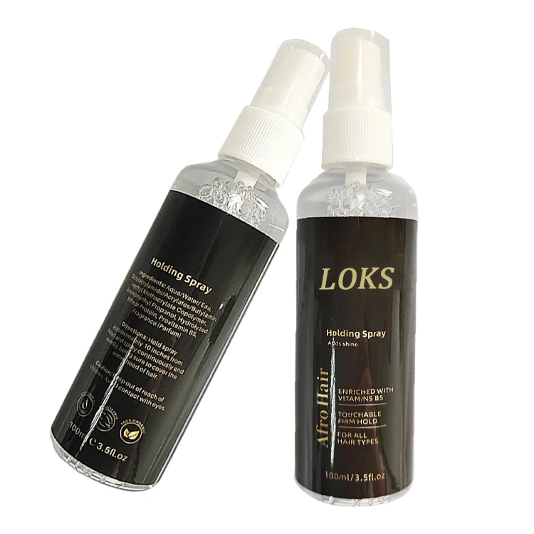 Custom Logo Silkening Mist Flexi-Hold Aerosol Spritz Hair Wig Fibers Strong Hold Hair Holding Styling Spray For Hair Black Women