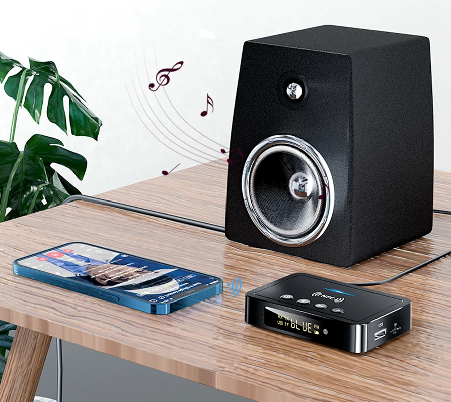 Новый приемник и передатчик NFC bluetooth 5 0 FM три в одном адаптер аудио