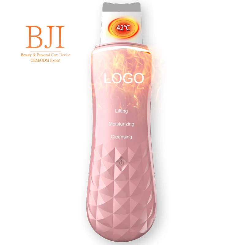 
2021 Beauty Personal Care Skin Scrubber Heating Face Peeling Sonic Ultrasonic Shovel 