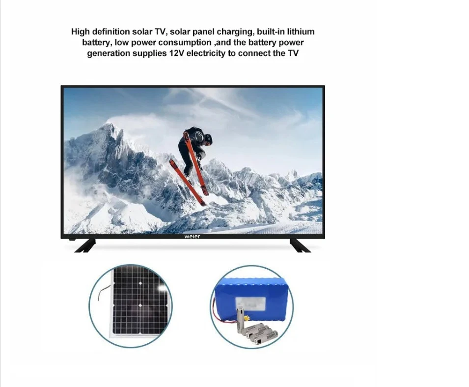 Weier Manufacturer solar tv dc 12v 32 inch 19 inch led tv 24 inch TV televisions