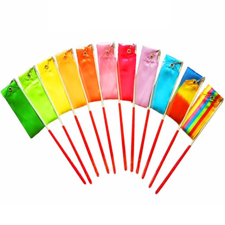 2 Meters Rainbow Ribbon Wands
