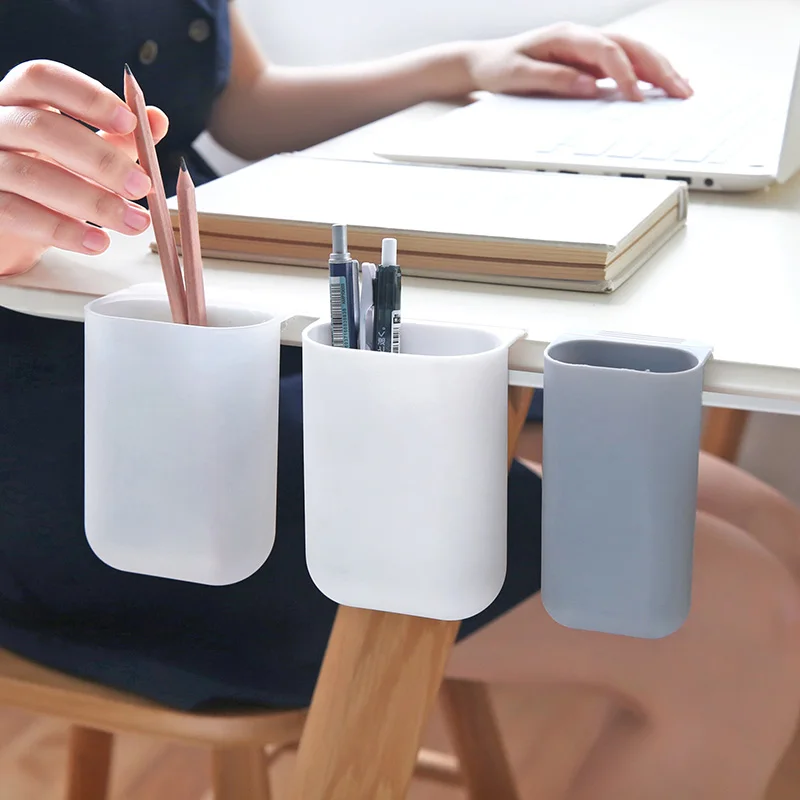 
Monitor Desk Pen Holder Screen clip Pen Holder Desktop Storage Box Office School Stationery Table Side Storage Organizer big 