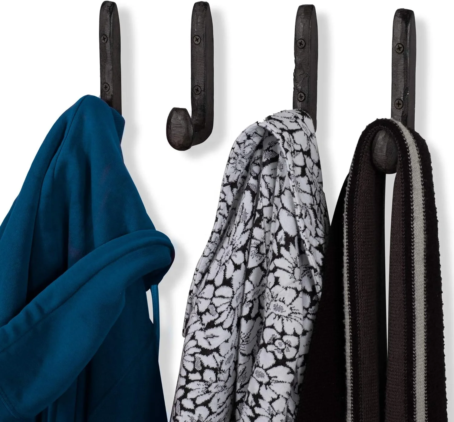 rustic cast iron wall mounted hanger hooks vintage heavy duty railroad spike hooks for hanging coat hat key bag