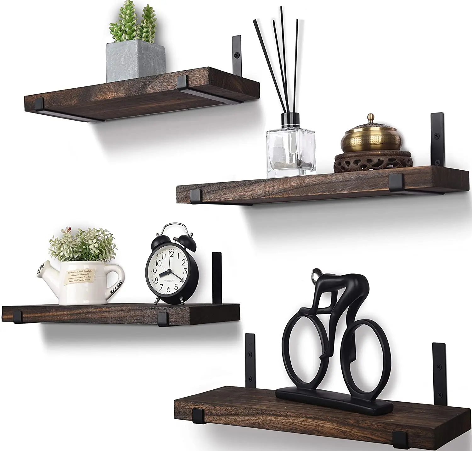 Wholesale Rustic Style Natural Wood  Wall Shelf Home Decor