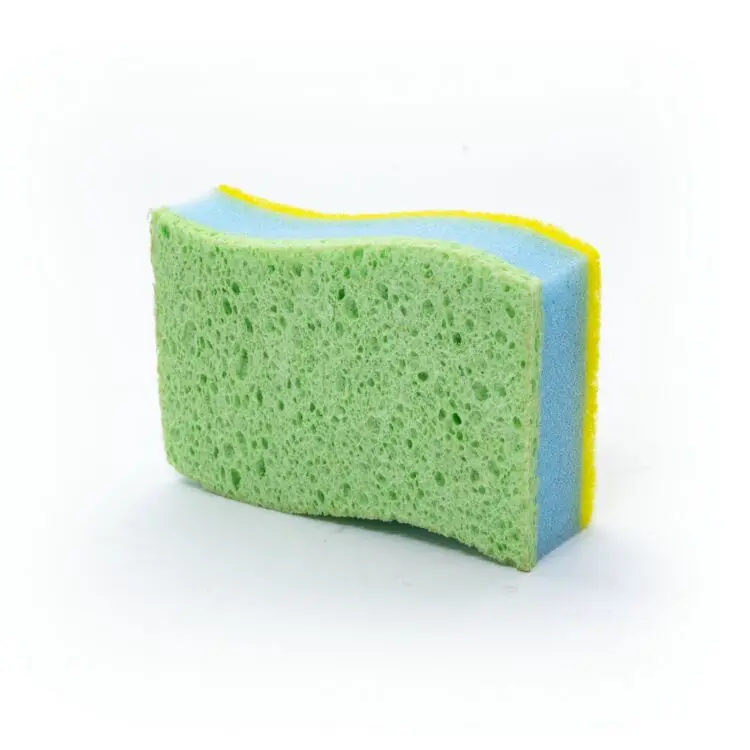 Customized   Sponge Scouring Pad Household Cellulose Sponge Biodegradable Cleaning Scrubber