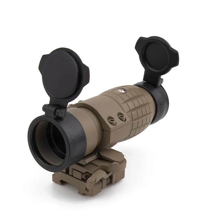 
NcDe Tactical Scope 3X Magnifier Scope Sight with Flip to Side 20mm Rail Mount Scopes Color: Black/De 