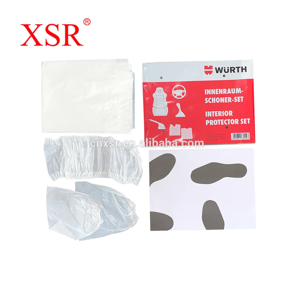 
Customized Manufacturer disposable car care 5 in 1 kits bus seat covers auto cover set kit 