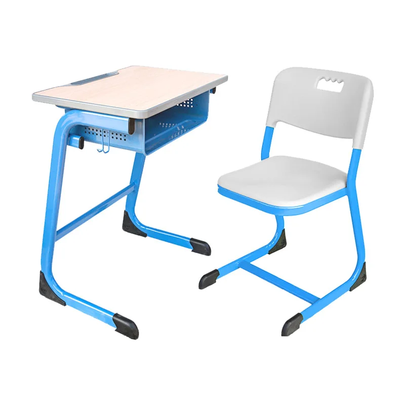 Wooden College Table and Chair Student Modern Classroom Furniture Set Environmental School Library Furniture