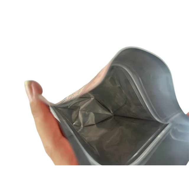 Black Matte Finish Aluminum Foil Doypack Snack Food Bag Bolsa Stand Up Zipper Pouch Plastic With Circle Hole For Cookies Snack