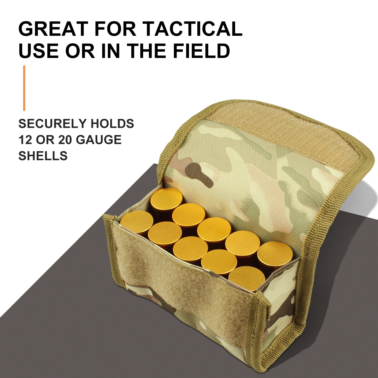 
Military Ammo Pouch Shotgun Cartridge Bag Shell Holder For 12ga 12 Gauge 20ga 10 Round 20 Gauge 