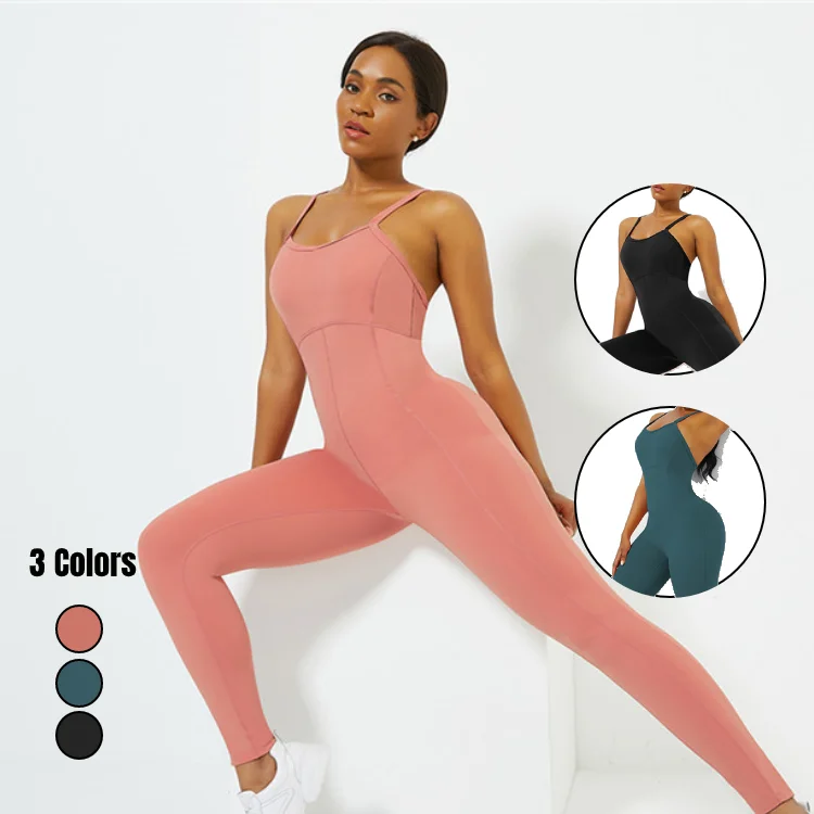 High Quality Yoga Leggins One Piece Jumpsuits Workout Jumpsuit Sportswear