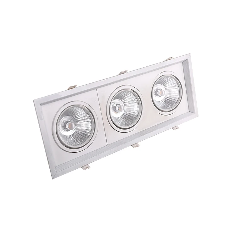 High lumen 2x13w 2x18w 2x26w 18w 26w double head recessed plc downlight 7 8 9 inch square shape retrofit led grille downlight