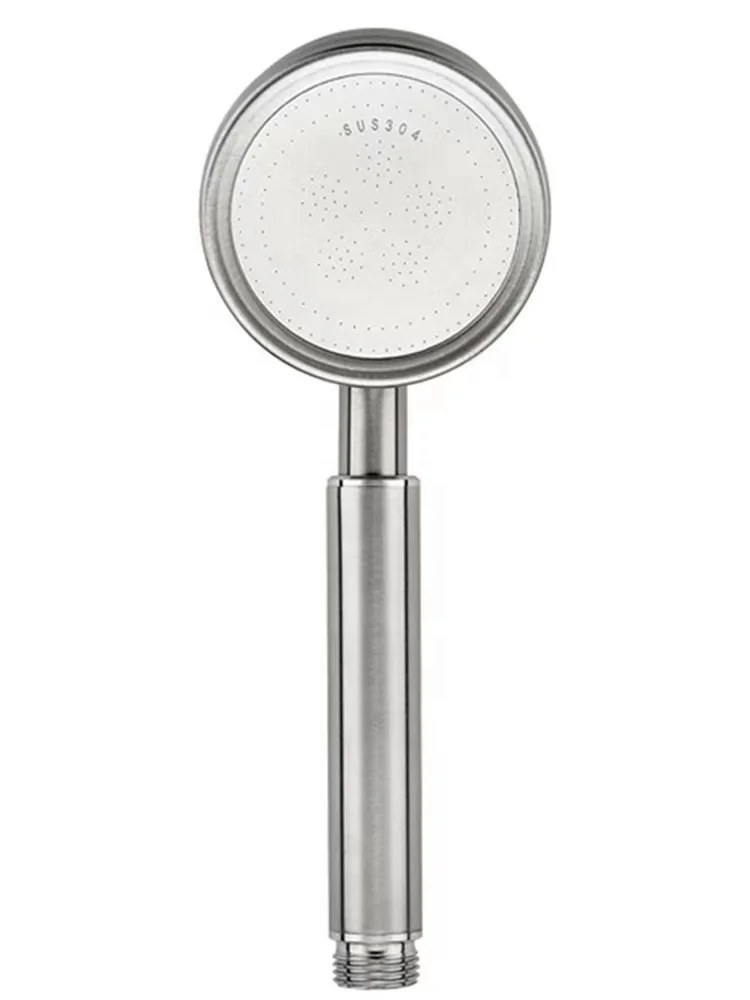 304 Stainless Steel Brushed High Pressure Shower Head Water Saving Durable Handheld for Bathroom Pressurized