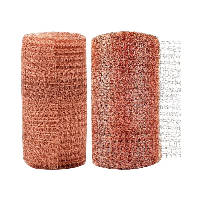 5 inch 100% Rustproof copper mesh screen roll / pest control copper fabric for hole blocking