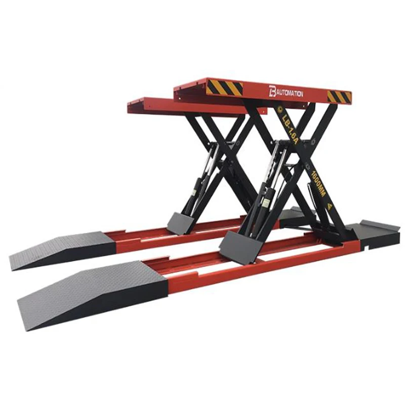 High quality 4000kg capacity wheel alignment scissor car lift Four cylinder hydraulic lifts 1200mm
