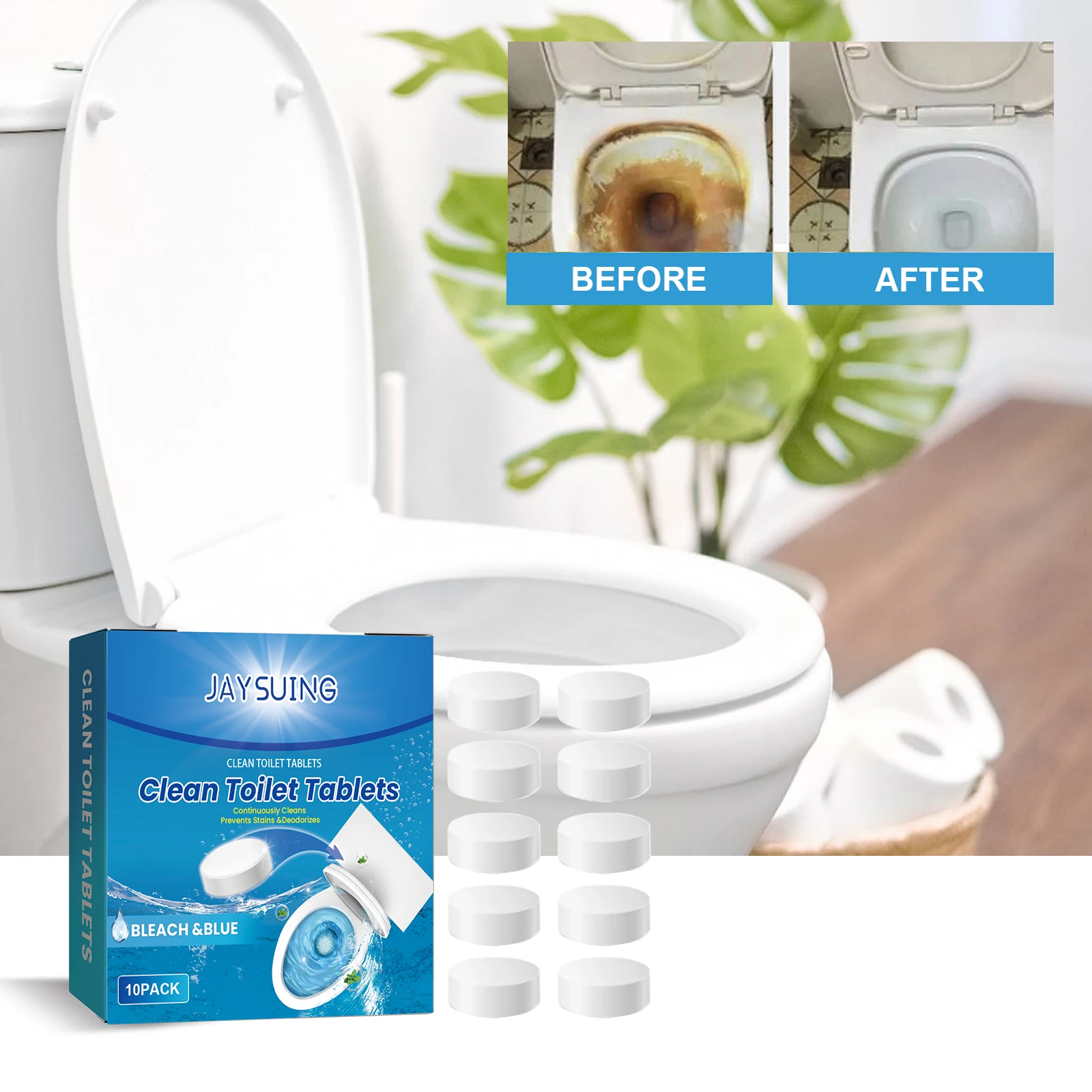 Jaysuing OEMODM Toilet Cleaner Foam Effective Toilet Cleaner Sustainable Deodorize Toilet Bowl Cleaner Tablet