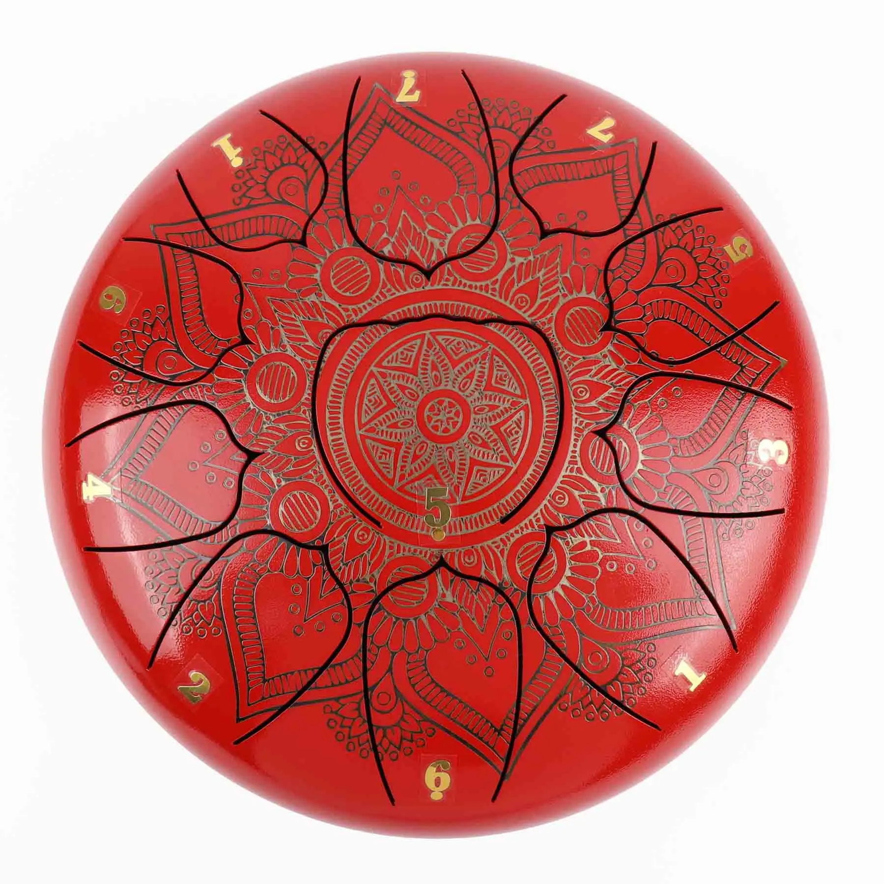 Made in China high cost performance engraving orange 10 inches 11 tongues Tank Handpan  hank drum Steel tongue drum
