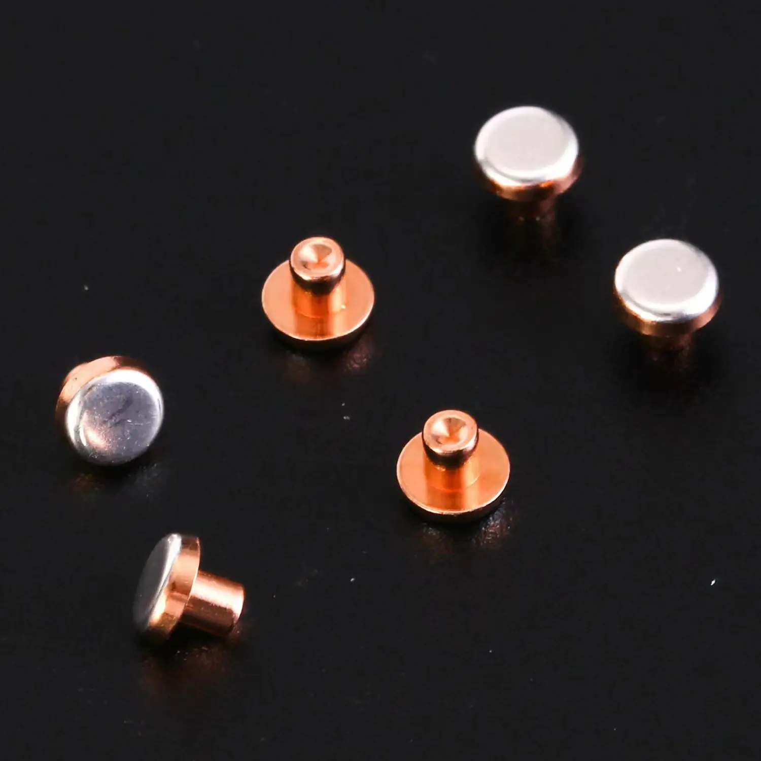 Relay Contact Agcdo Electrical Hollow Bimetal Silver Contact For Switch Socket