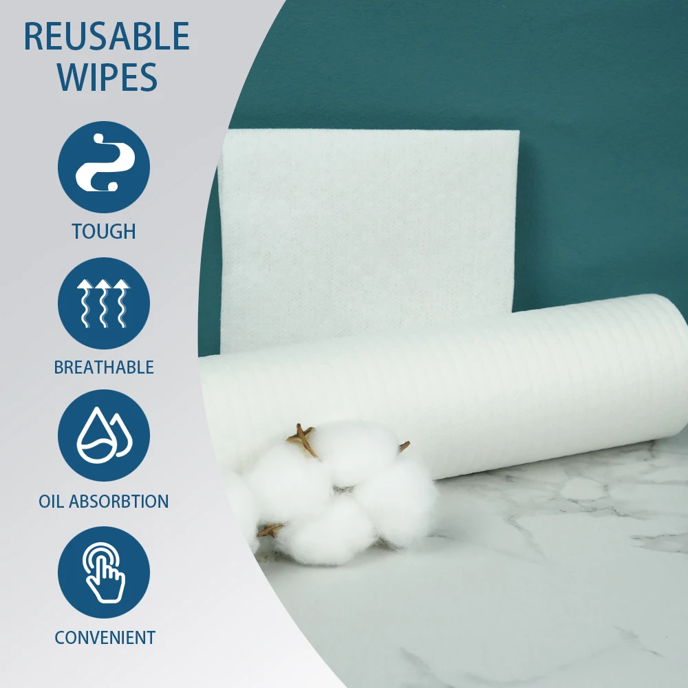 Wholesale Disposable Kitchen Dishcloth Roll Nonwoven Kitchen Dish Towel Paper Cleaning Cloth