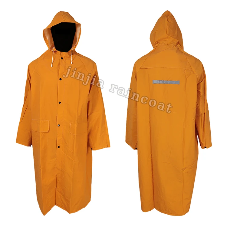 Custom Raincoat Adult Waterproof Raincoat Impermeable PVC Polyester Raincoats Rainsuit Jacket for Outdoor Work Rain Gear