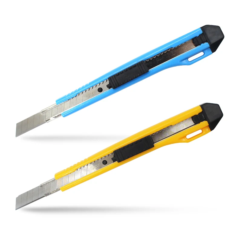 
Office 9mm width single blade stainless steel cutter utility knife art knife manufacturer 