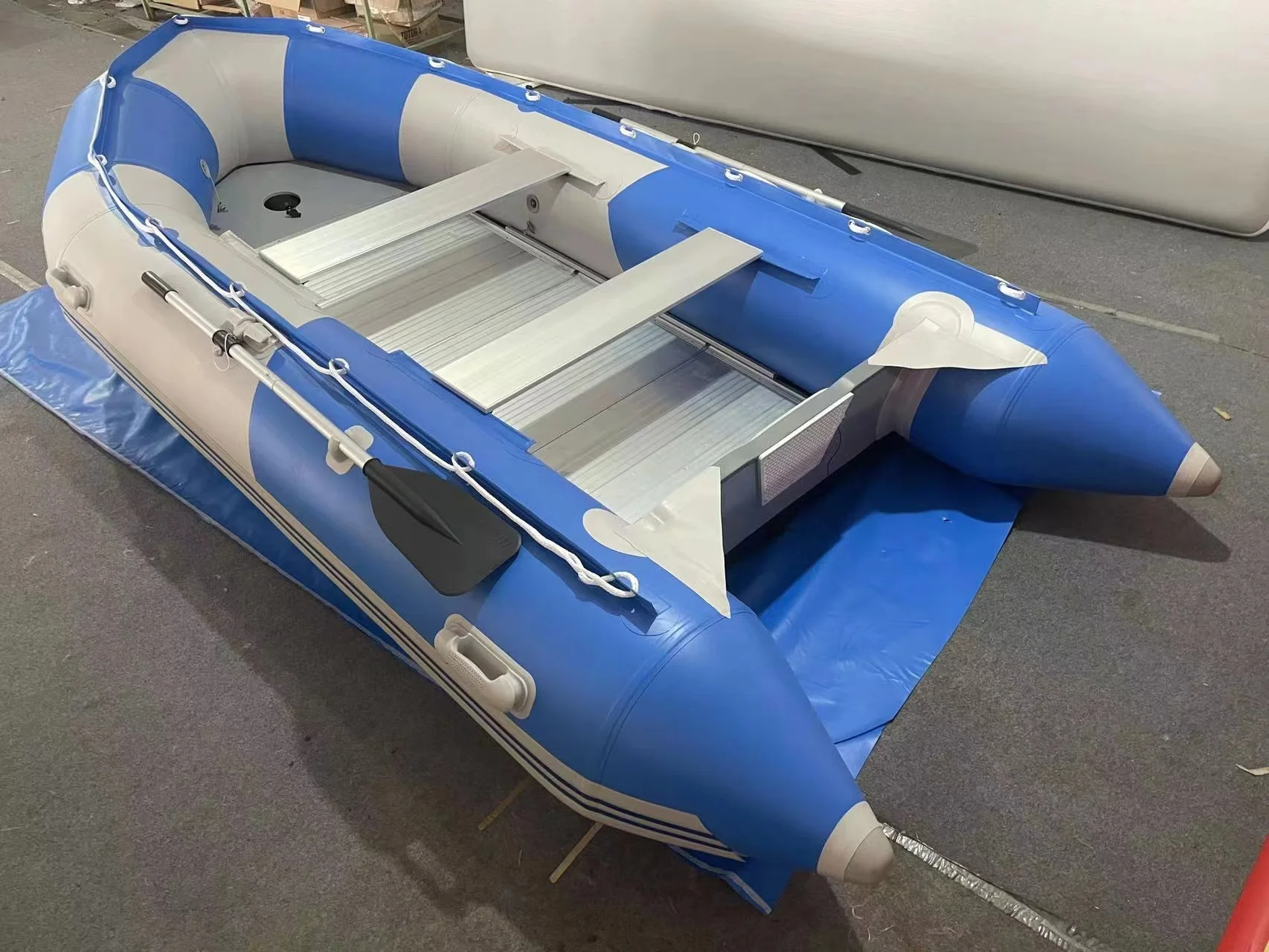 Алюминиевый пол ПВХ складной понтон надувная лодка для продажи
