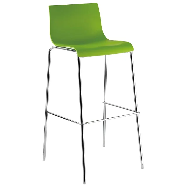 Оптовая продажа, современный пластиковый высокий барный стул, горячая Распродажа, стул с 4 хром ножками