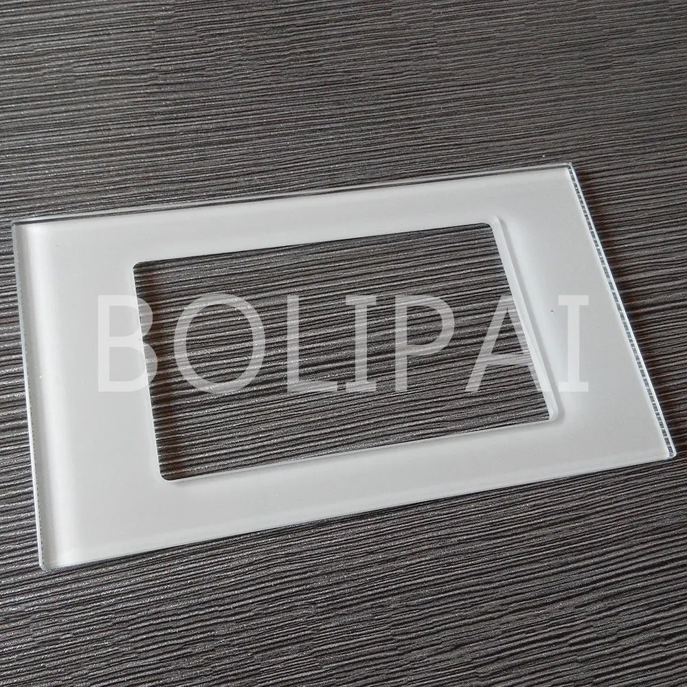EU Standard White Grey Black Golden Color Tempered Glass  Electrical Wall Switch and Socket