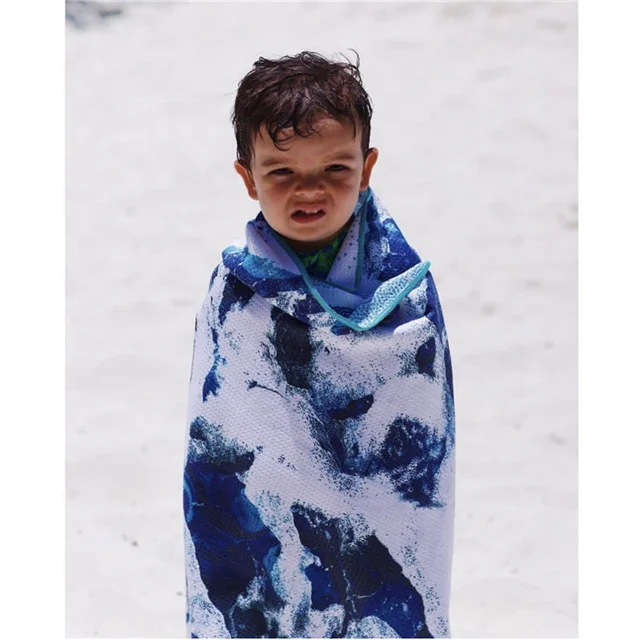 Bottle  Recylcled  beach towel printed custom LOGO earth friendly sand free quick dry microfiber Waffle beach towel