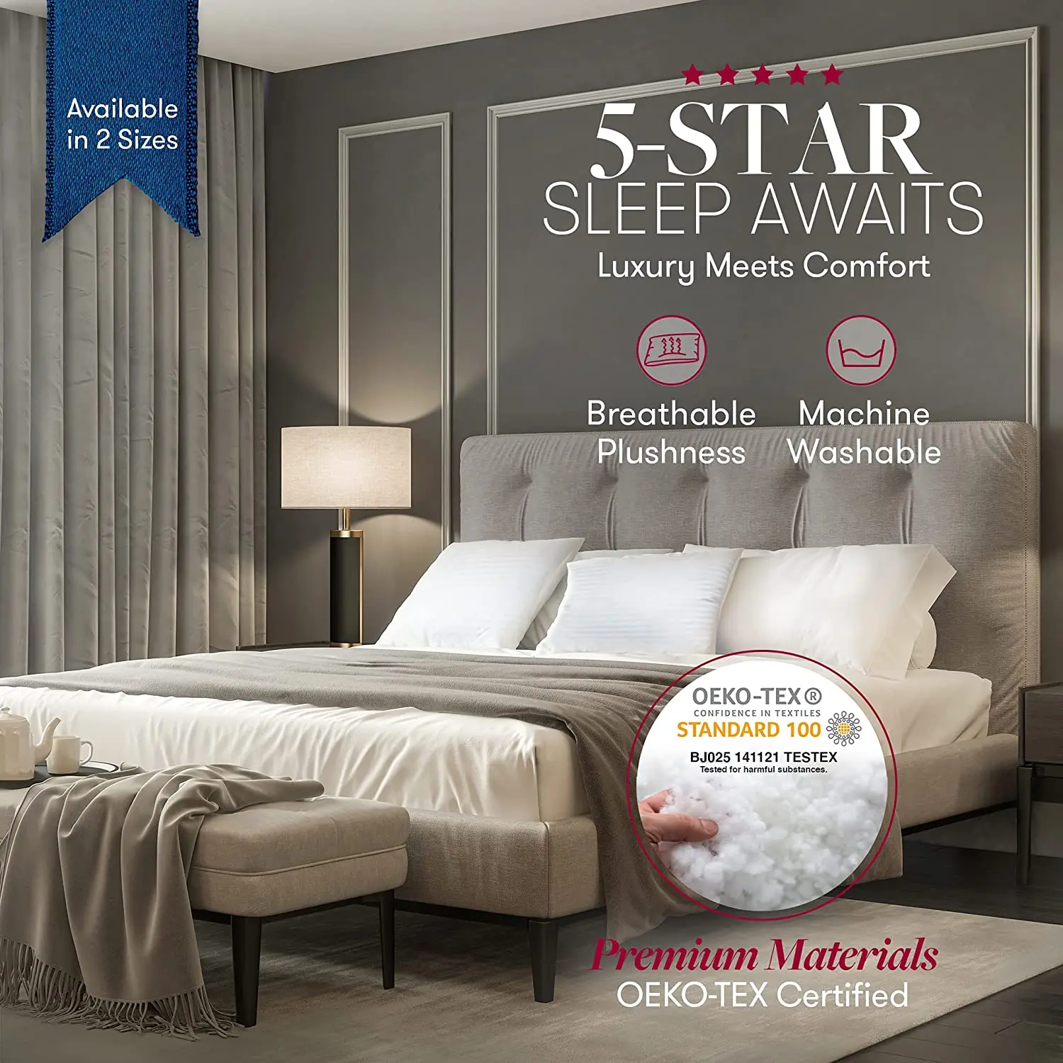 Top Grade Satin Resistant Cushions Machine Washable Bounces Back Neck Pillows