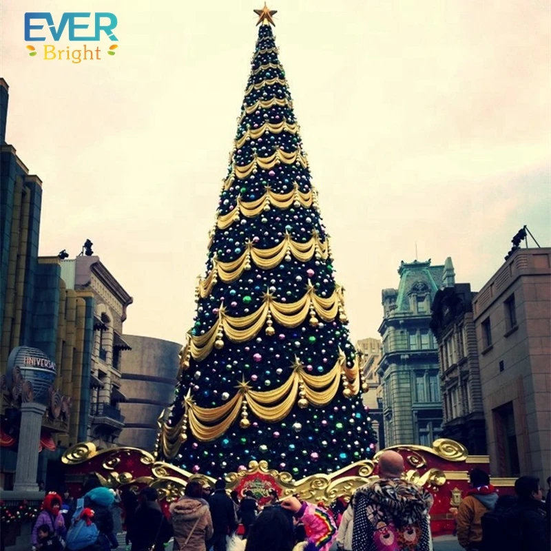 2023 outdoor giant led motif lighted cone ball Christmas tree for shopping mall commercial christmas tree
