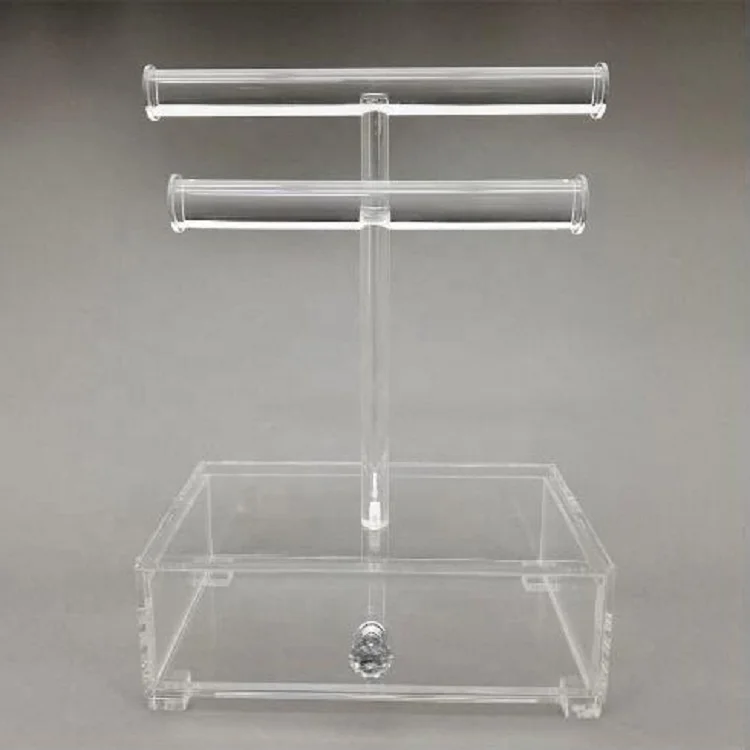 Modern Acrylic Bracelet Holder with 2 T Bars