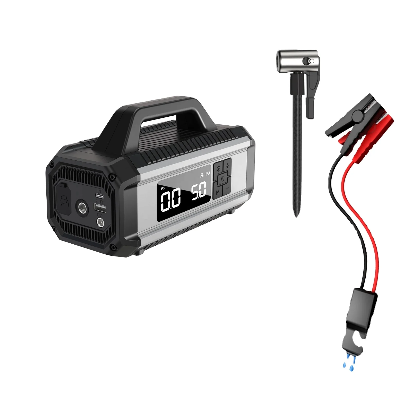 emergency start Auto Tire Inflator 5 modes USB-A Charging air pressure (2.5BAR) about 6 full tires Source cost-effective quality