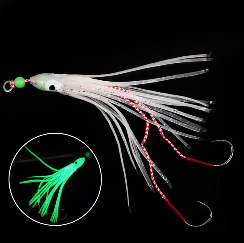 Sea Fishing Octopus Ironboard Hook Lure Bait Fishing Using Reinforced Luminous Hook with Barbs