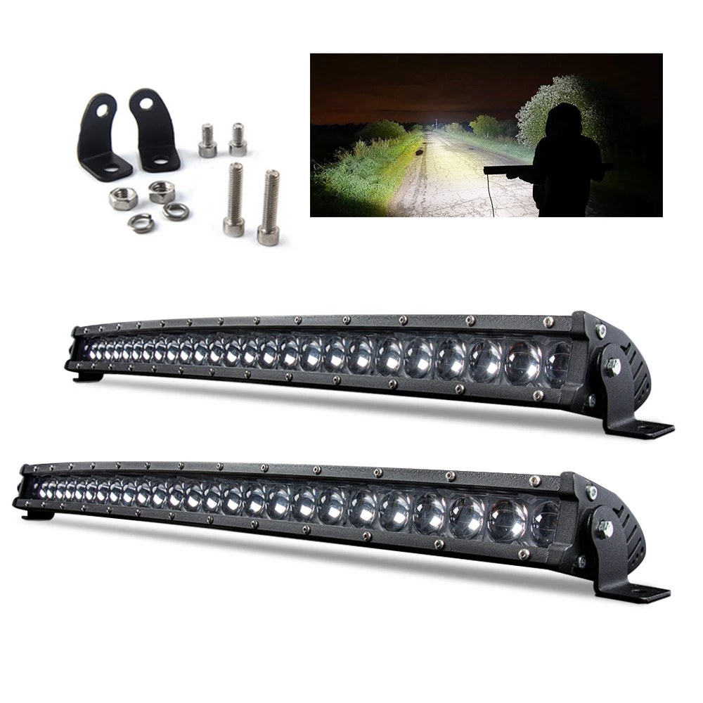 RCJ Wholesale Car LED Light Bars Off Road LED Light Bar 50 Inch Curved LED Light Bar for Truck Barras LED Para Auto Offroad