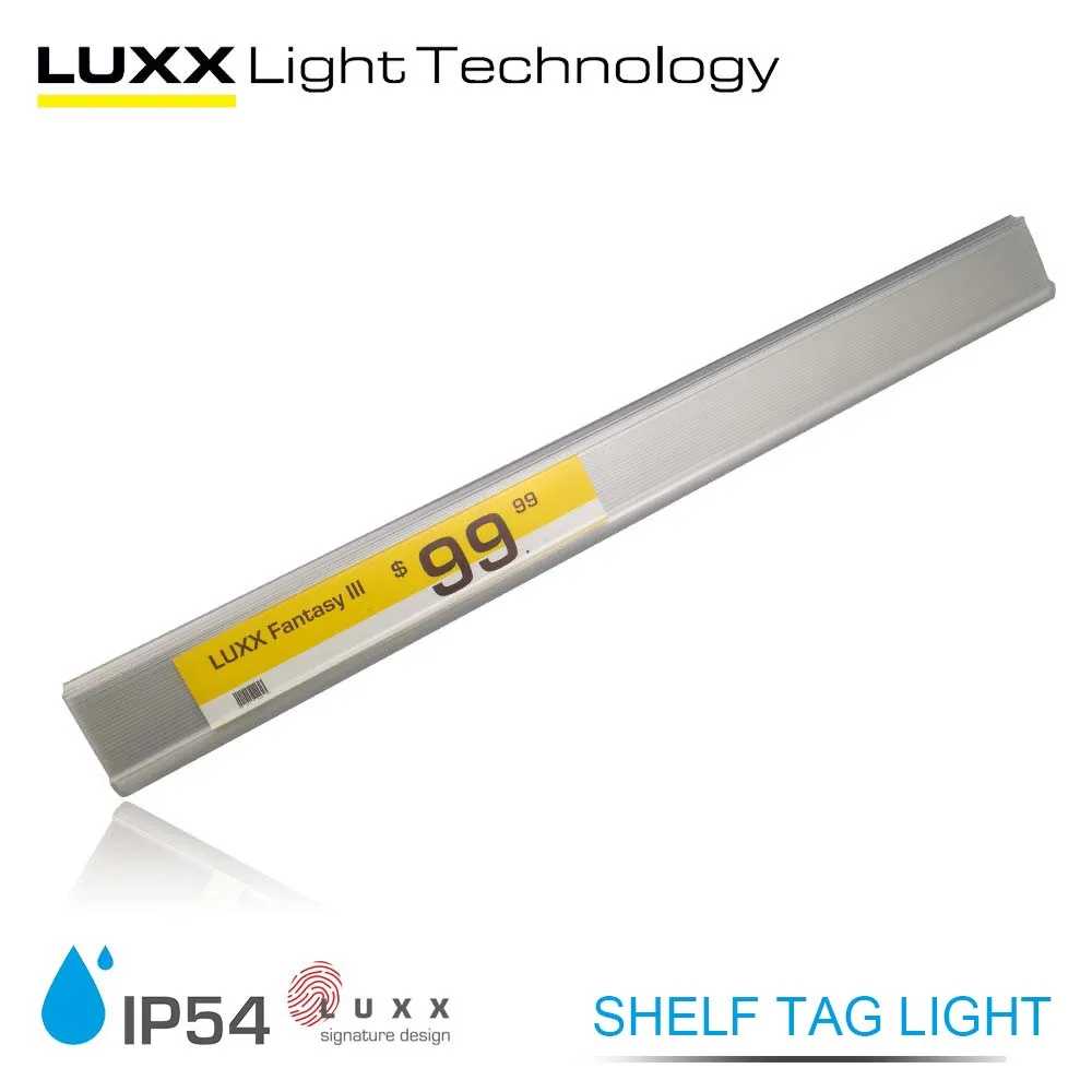 
The Newest innovative shelftag light, illuminated ticket strip for shelf lighting original patent 