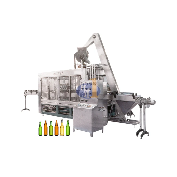 full auto beer filling system supply Automatic Glass Bottle Making beer filling sealing machine