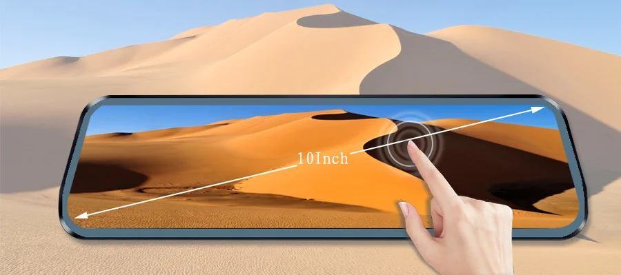 10 Inch HD 1080P Touch Screen Stream Media Car Dvr Dash Cam Dual Lens Rear View Mirror Auto Dashcam Video Recorder Dash Camera