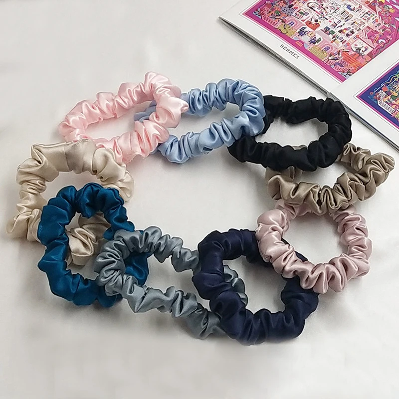 New listing premium high elastic satin texture hair scrunchies hair band