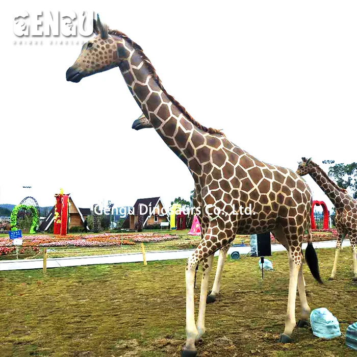 Outdoor Amusement Park Popular Artificial 3D Zoo Animal Set Toy