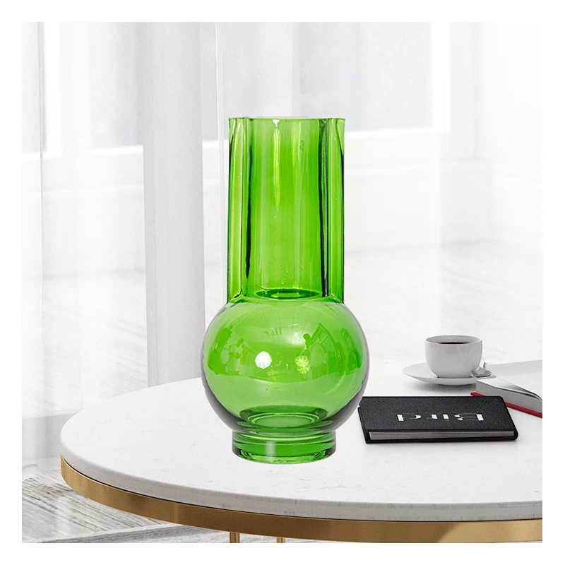 Decorative Glass Vases Colorful Cylinder Flower Glass Vase for Home Decor