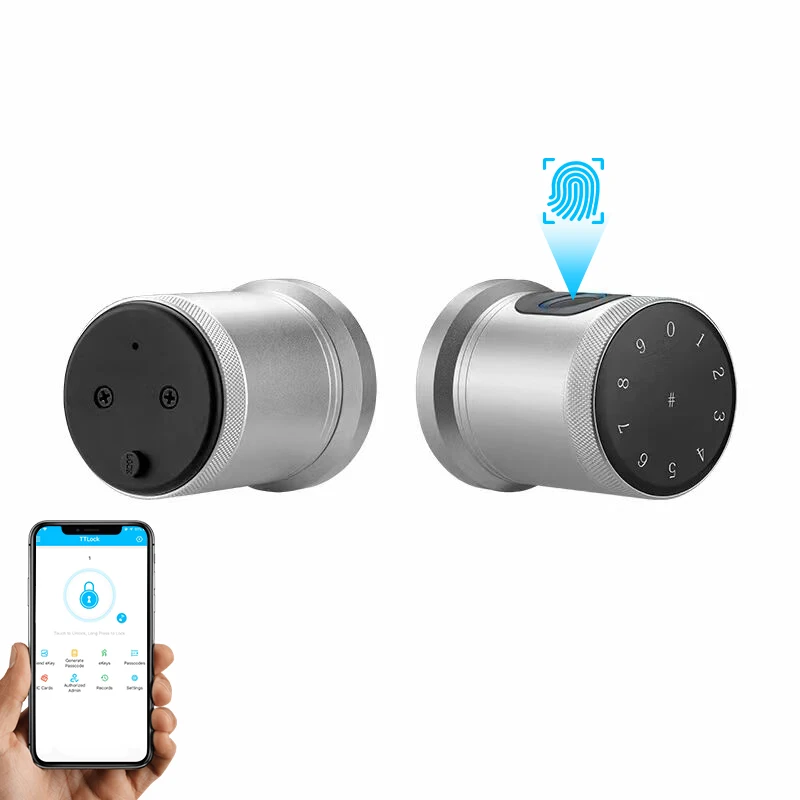 Home Safety Single Latch Smart Door Lock Electronic Lock Cylinders For Wooden Doors