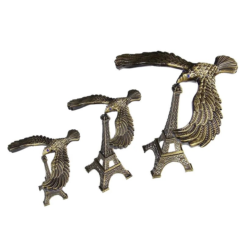 Paris Eiffel Tower Eagle Decoration Personalized Antique Metal France Pewter Animal Ornament Travel Souvenir