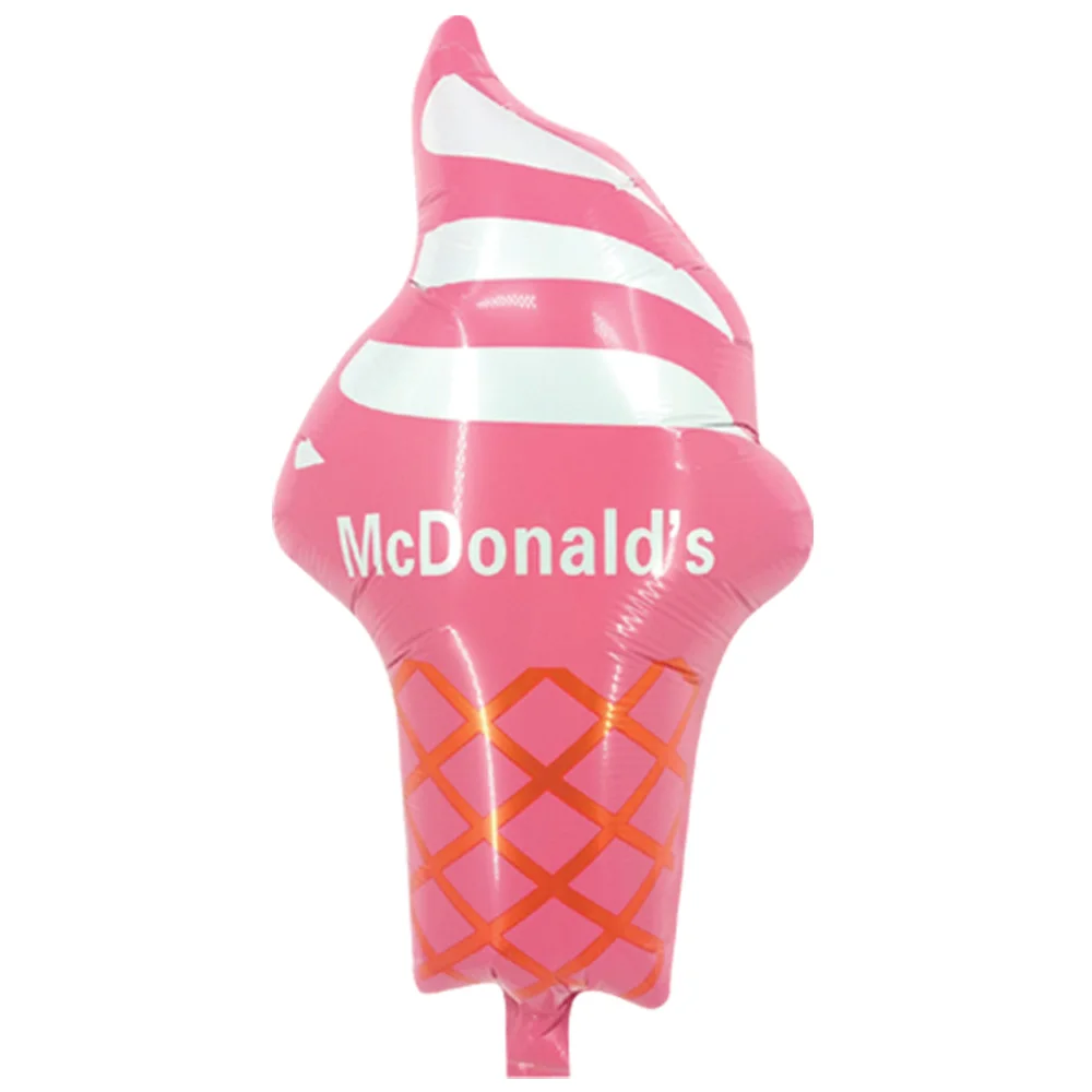 custom ice cream shape inflatable helium foil balloon can be printed logo and slogan for advertisement or promotional gift