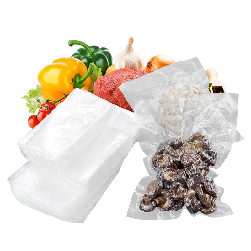 Hot Sealed Transparent Food Grade Meat Packaging Vacuum Bags Food
