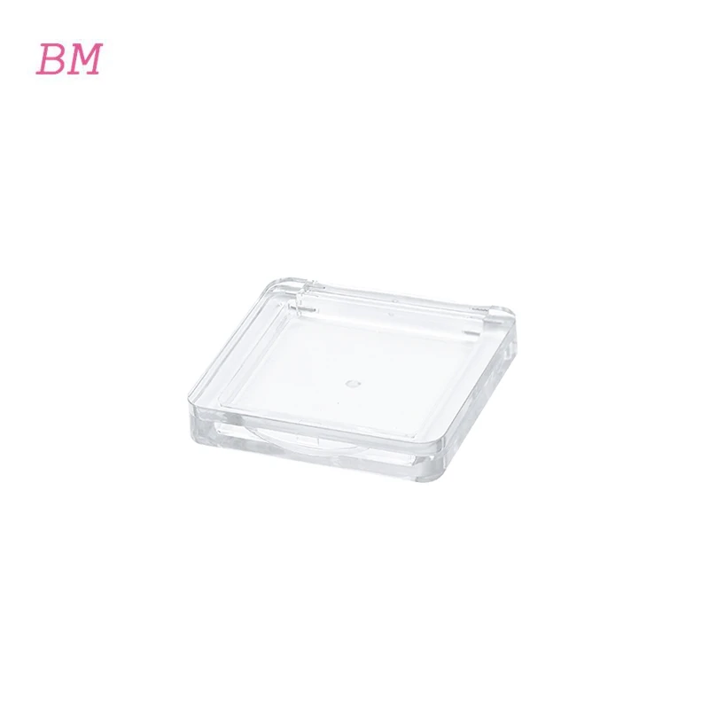 Empty Square Clear Cosmetic Eyeshadow Packaging blush highlighter Compact Powder Case