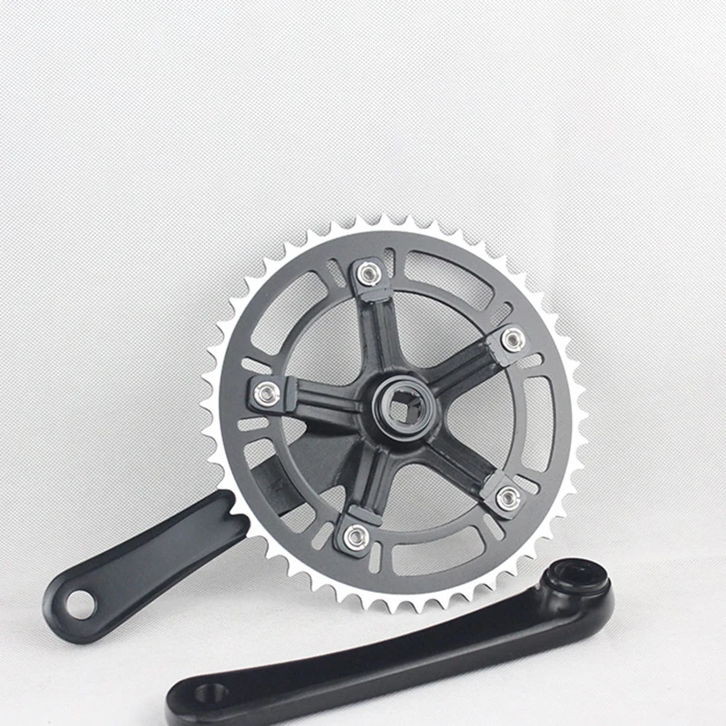 Wholesale track bike crankset 46T bicycle crank freewheel single speed road bike crank fixe Cassetes