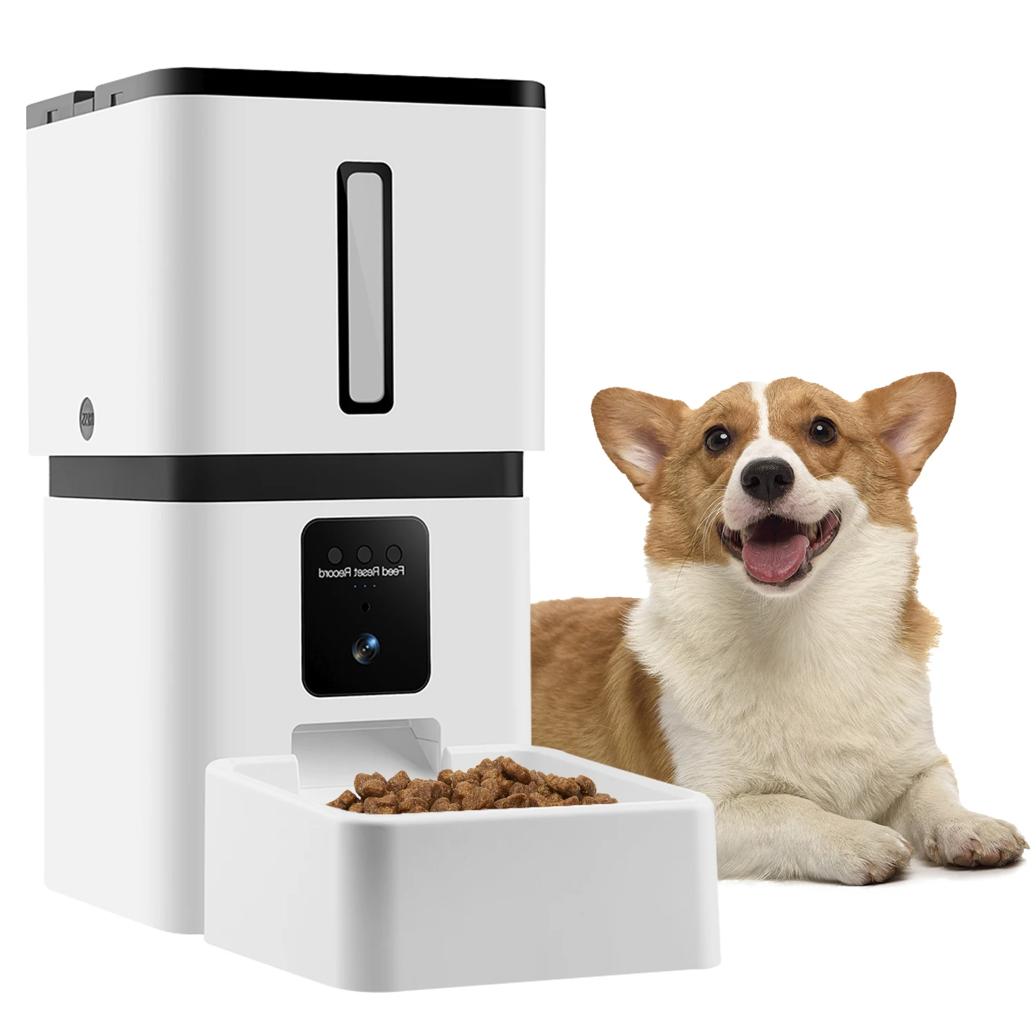 Factory Direct HD Camera and APP Remote Timing Control One Click Feeding Smart Pet Feeder for Cat and Dog