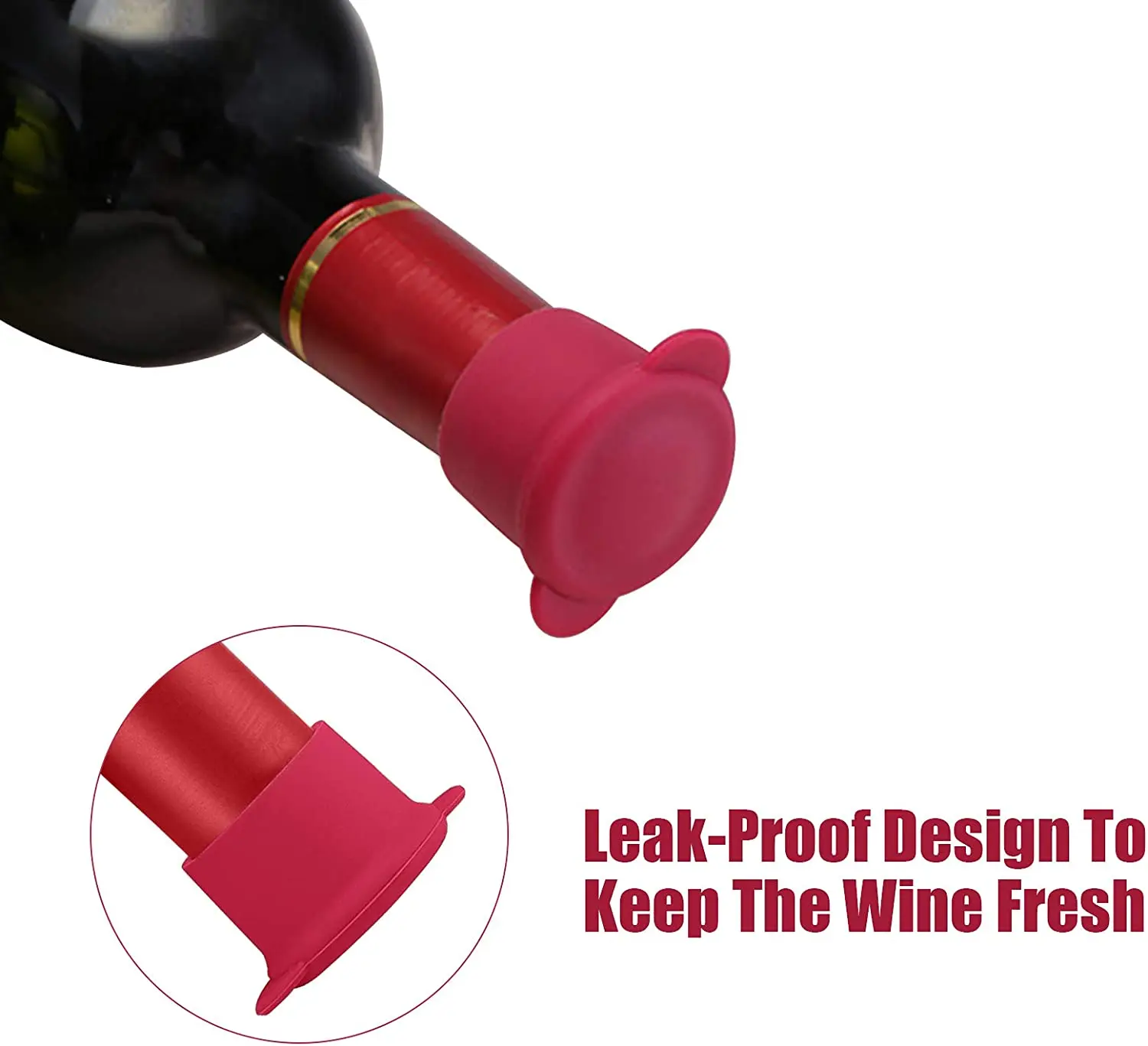 Customization Silicone Soft Wine Glass Caps Reusable Beverage Bottle Stopper Fresh for Days with Air Tight Seal